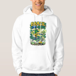 Veste À Capuche Brésil Énergie de but Skeleton Nations attaquant C