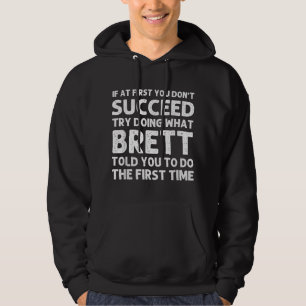Veste À Capuche BRETT Nom du cadeau Anniversaire Personnalisé Funn