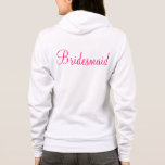 Veste À Capuche Bridesmaid Zip up<br><div class="desc">Personnaliser avec date/année mariage. Parfait pour porter le jour de la grande journée de vos épouses spéciales,  tout en se coiffant et en se maquillant,  ou tout simplement se prélasser pendant que la mariée se fait tout préparer ! Voir mes autres options d'usure pour la fête de la mariée.</div>