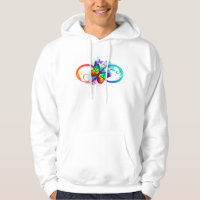Bright infinity with rainbow butterfly