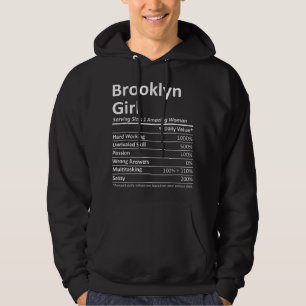 Veste À Capuche BROOKLYN GIRL NY NEW YORK Funny City Home Roots US