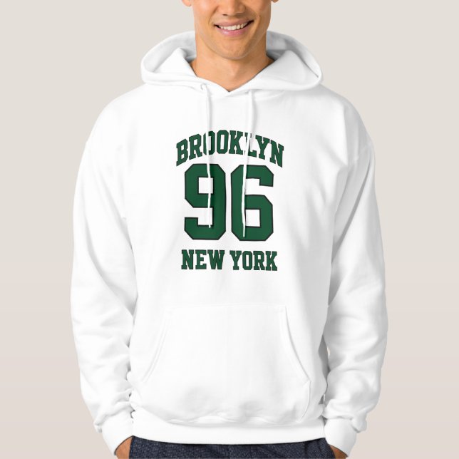 Veste À Capuche Brooklyn, New York – Établi en 1898 (Devant)