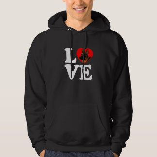 Veste À Capuche Brouillard de Berger Allemand Amour de coeur GSD