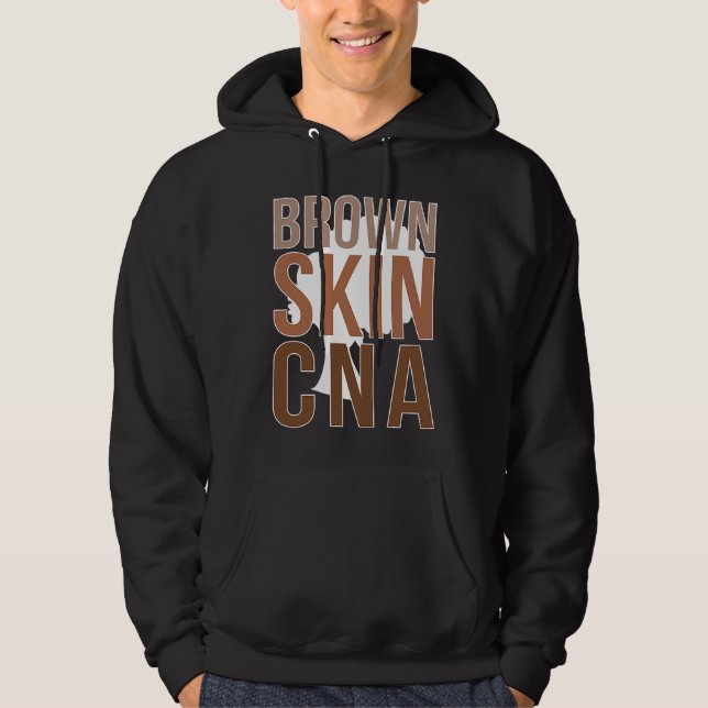 Veste À Capuche Brown Skin CNA Black CNA Melanin Certified Nursing (Devant)