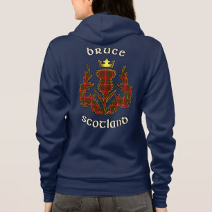 Veste À Capuche Bruce Clan Badge & Tartan avec Motto