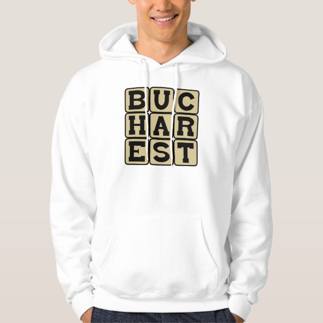 Veste À Capuche Bucarest, Capitale de la Roumanie (Devant)