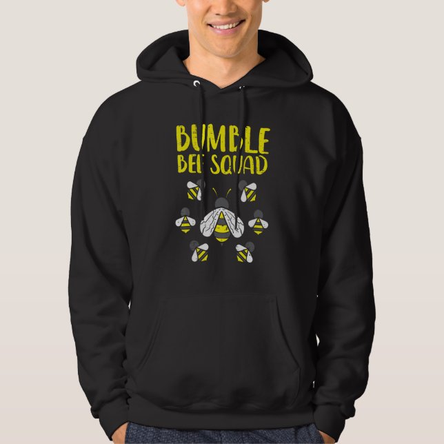 Veste À Capuche Bumble Bee Squad Funny Bumblebee Friends Team Men (Devant)
