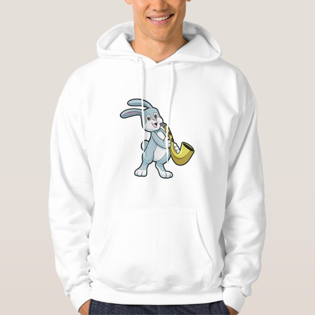 Veste À Capuche Bunny en musique avec saxophone (Devant)