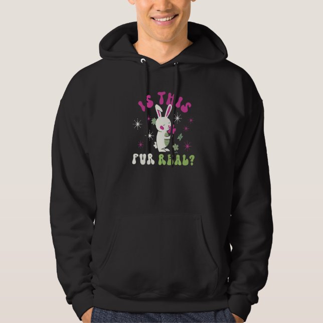 Veste À Capuche Bunny Est Cette Fourrure Vraie (Devant)