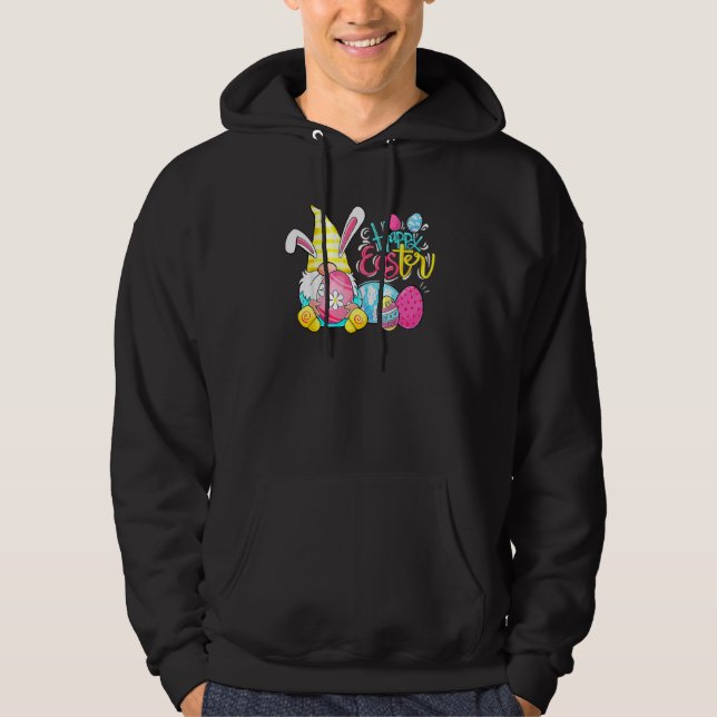 Veste À Capuche Bunny Gnome Rabbit Eggs Hunting Happy Easter Day F (Devant)