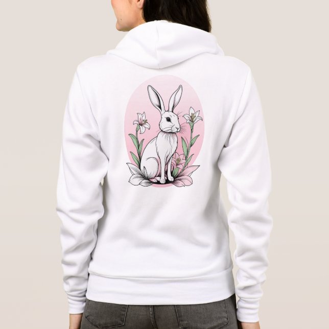 Veste À Capuche Bunny mignon et lys (Dos)
