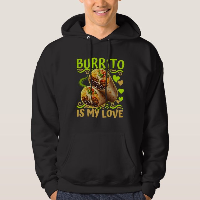 Veste À Capuche burrito est mon amour (Devant)