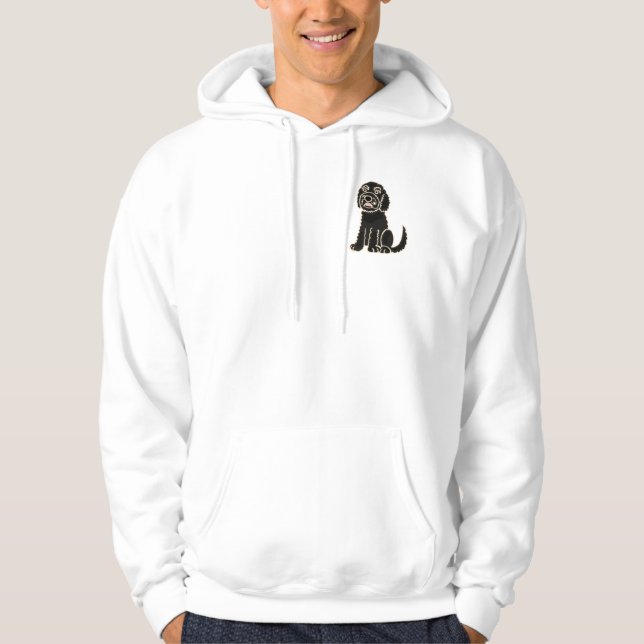 Veste À Capuche C.A. sweatshirt de bande dessinée de Labradoodle (Devant)