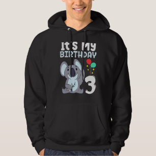 Veste À Capuche C`est mon anniversaire 3 enfants fête Thème Koala 