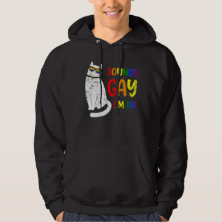 Veste À Capuche Ça a l'air gay je suis dans le fun chat chonk