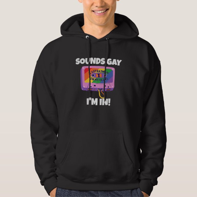 Veste À Capuche Ça a l'air gay, j'entre (Devant)