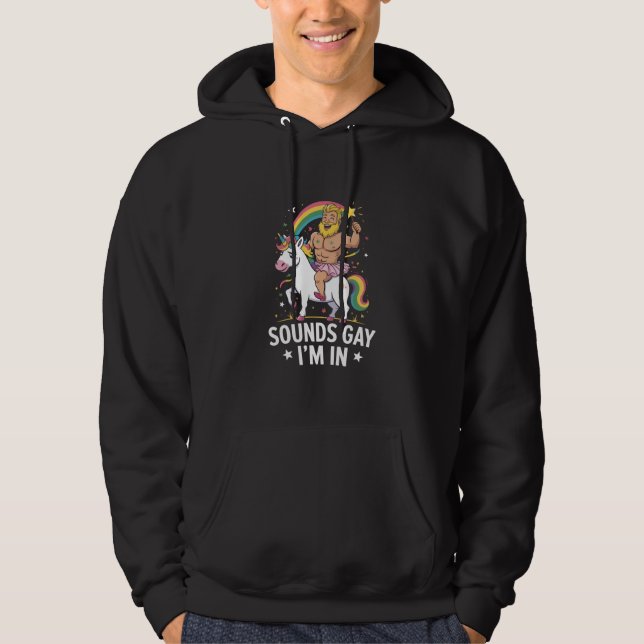 Veste À Capuche Ça a l'air gay, j'entre (Devant)