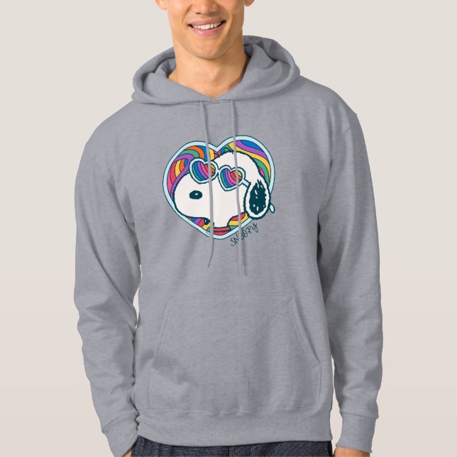 Veste À Capuche cacahuètes | Snoopy Heart Rainbow (Devant)