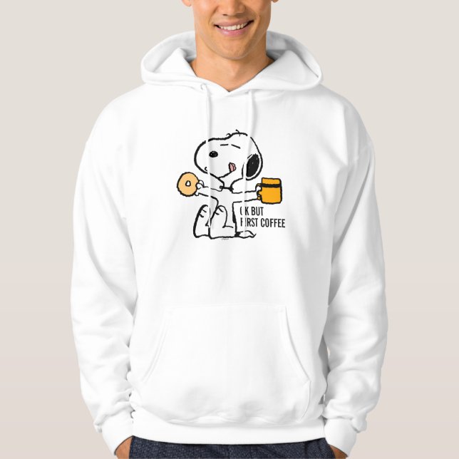 Veste À Capuche cacahuètes | Snoopy OK mais premier café (Devant)