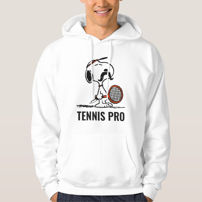 Veste À Capuche cacahuètes | Snoopy's Mustache Jouer au tennis (Devant)