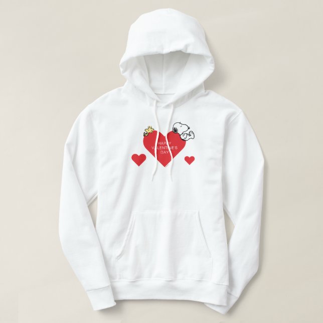 Veste À Capuche cacahuètes | Woodstock & Snoopy Valentine (Design devant)