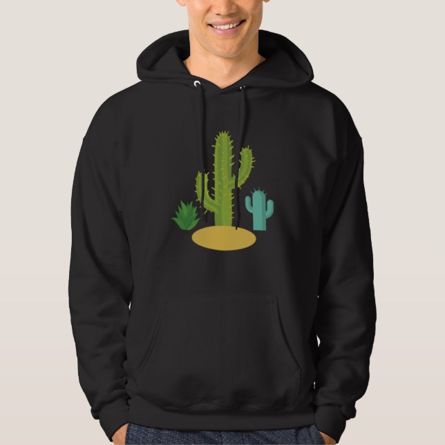 Veste À Capuche Cactus Cacti Succulent Desert Southwest Plant Cute (Devant)
