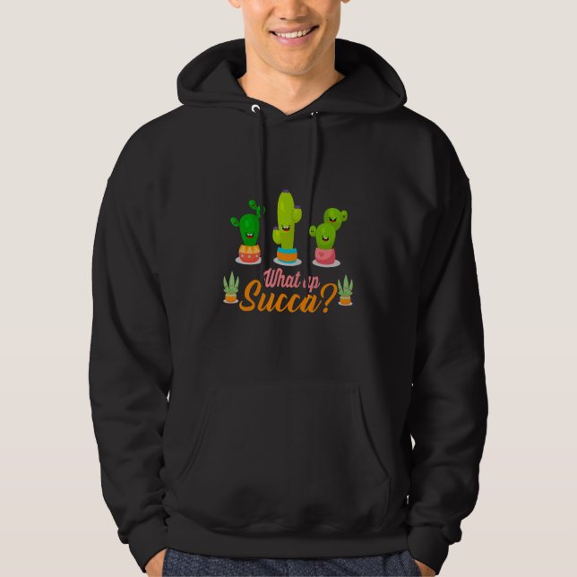 Veste À Capuche Cactus Je Ne Donne Pas Un Fucculent Ce Fucculent (Devant)