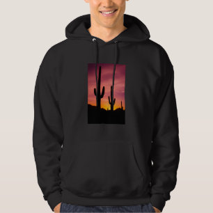 Veste À Capuche Cactus saguaro au lever du soleil, Arizona