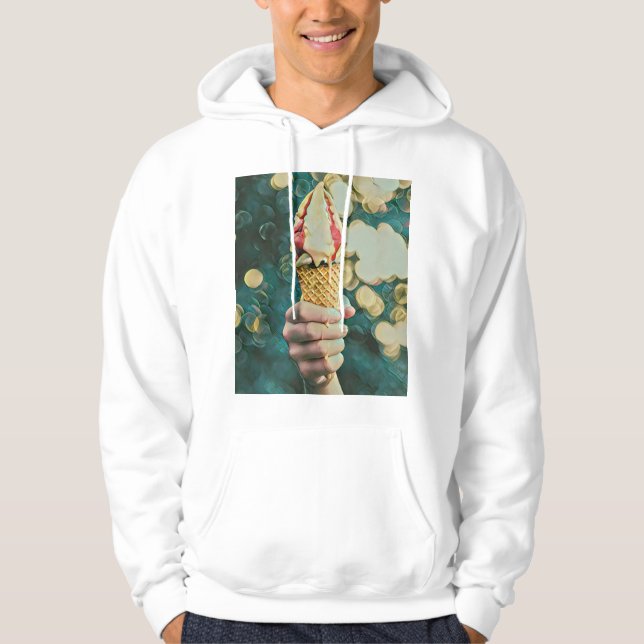 Veste À Capuche Cadeau amoureux de crème glacée (Devant)