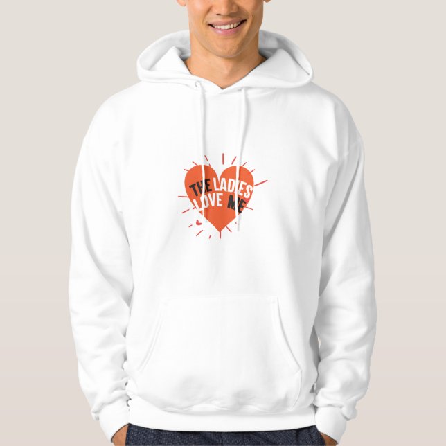 Veste À Capuche Cadeau Couple Les Dames M'Aiment (Devant)