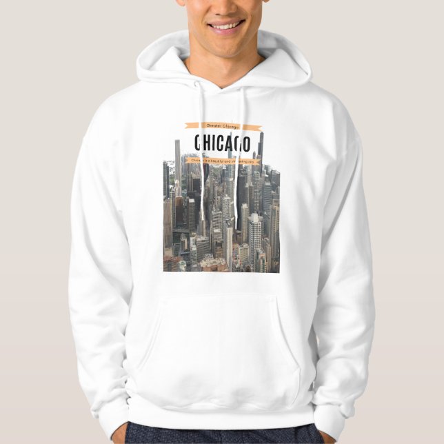 Veste À Capuche Cadeau de Chicago pour hommes et femmes (Devant)