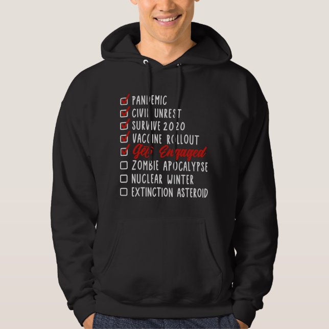 Veste À Capuche Cadeau de couples de mariage de fiançailles drôle  (Devant)