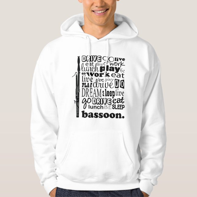 Veste À Capuche Cadeau de musique de basson de la vie de (Devant)