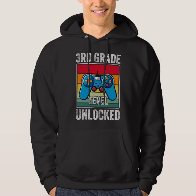 Veste À Capuche Cadeau de niveau 3e année débloqué pour jeu vidéo  (Devant)