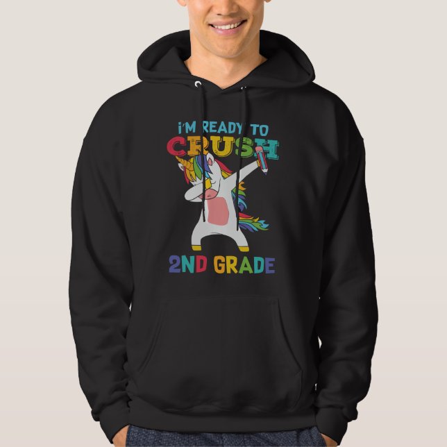 Veste À Capuche Cadeau de première journée d'école pour élève de 2 (Devant)