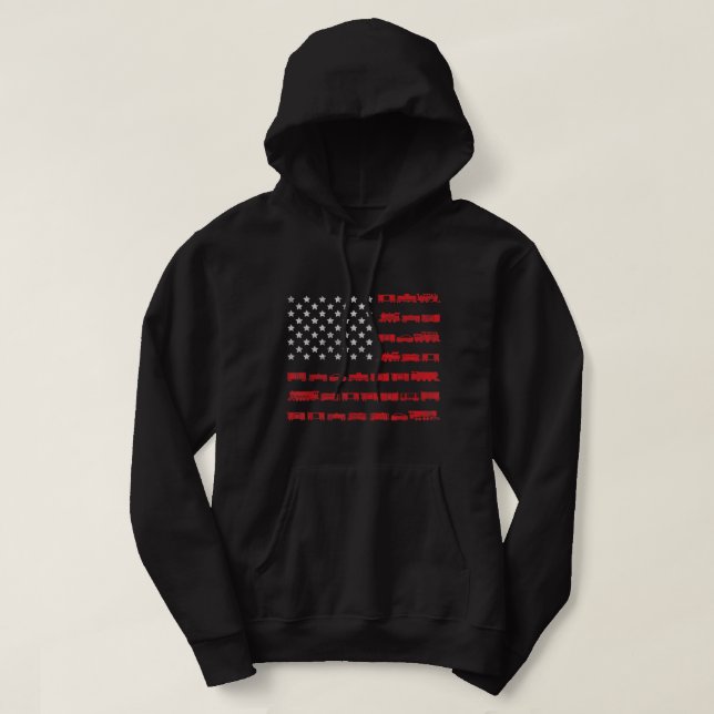 Veste À Capuche Cadeau ferroviaire américain Flag (Design devant)