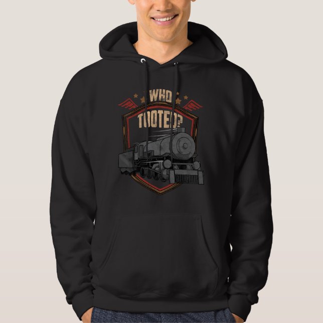 Veste À Capuche Cadeau pour amateur de train rétro drôle (Devant)