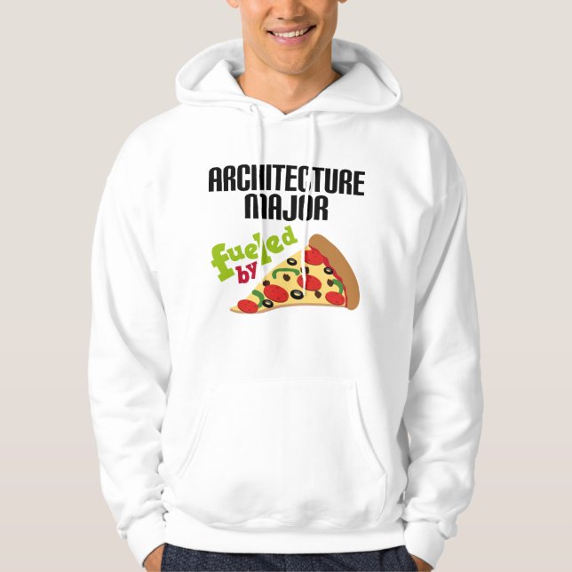 Veste À Capuche Cadeau principal d'architecture (pizza) (Devant)