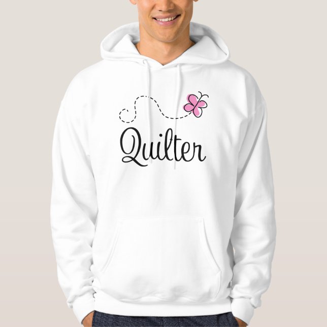 Veste À Capuche Cadeau rose mignon de Quilter (Devant)