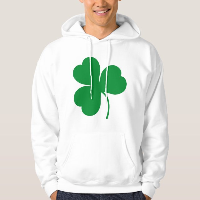 Veste À Capuche Cadeau vert irlandais de trèfle de shamrock (Devant)