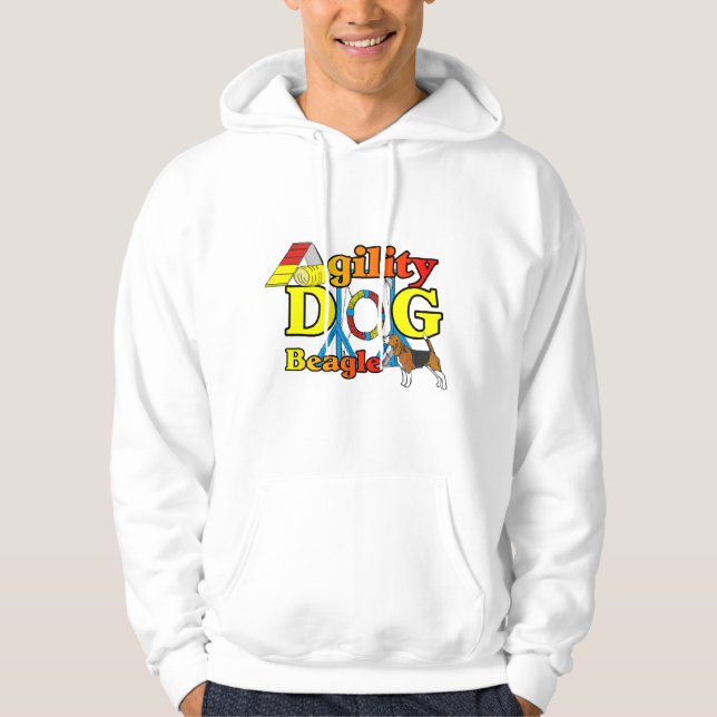 Veste À Capuche Cadeaux d'agilité beagle (Devant)