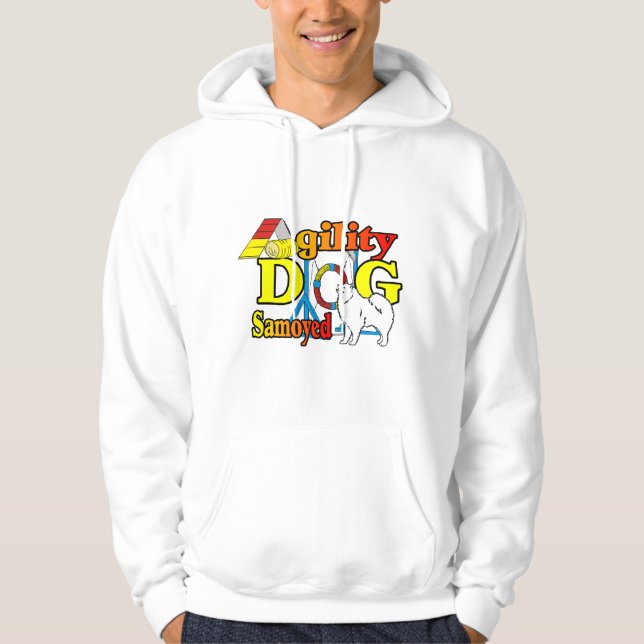 Veste À Capuche Cadeaux d'agilité Samoyé (Devant)