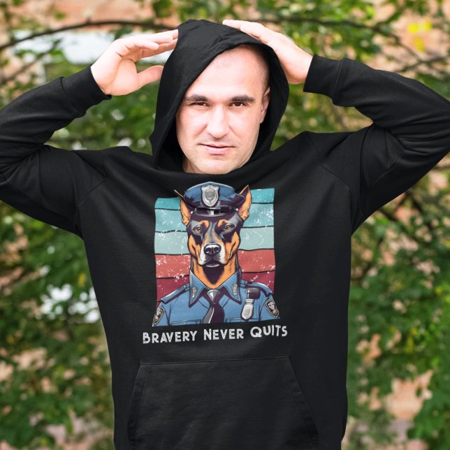 Veste À Capuche Cadeaux de chien d'anniversaire pour les policiers (Birthday Dog Gifts for Police Officers Dad Grandpa)