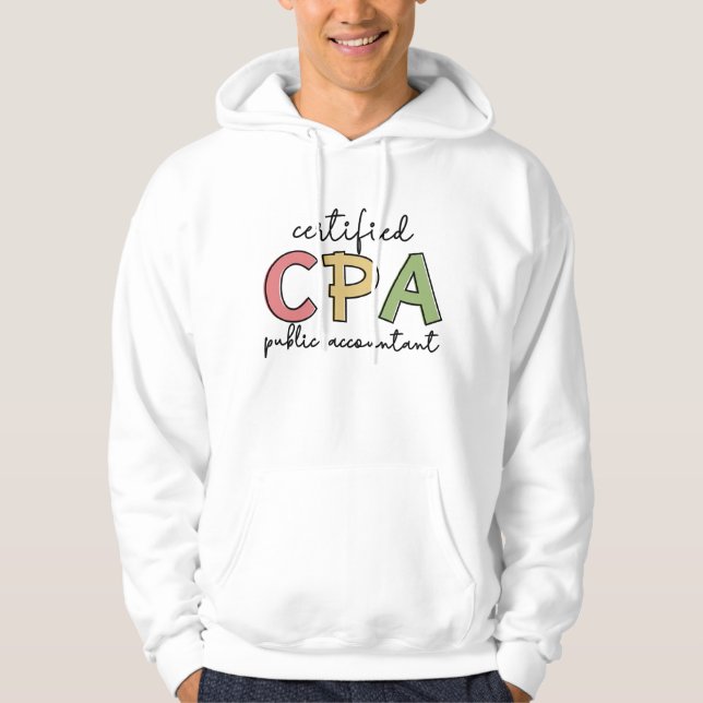Veste À Capuche Cadeaux de comptabilité publique certifiés CPA (Devant)