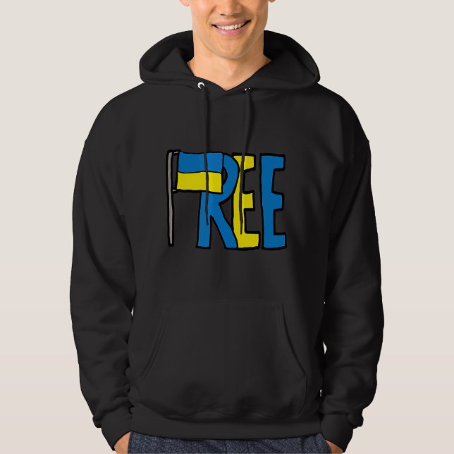 Veste À Capuche Cadeaux de drapeau ukrainien Ukraine gratuits pour (Devant)