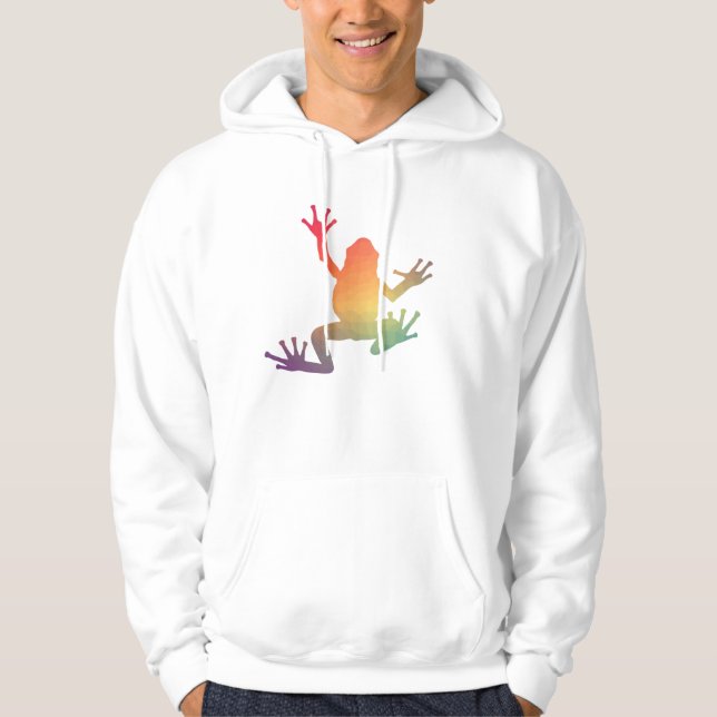 Veste À Capuche Cadeaux de grenouille colorés (Devant)