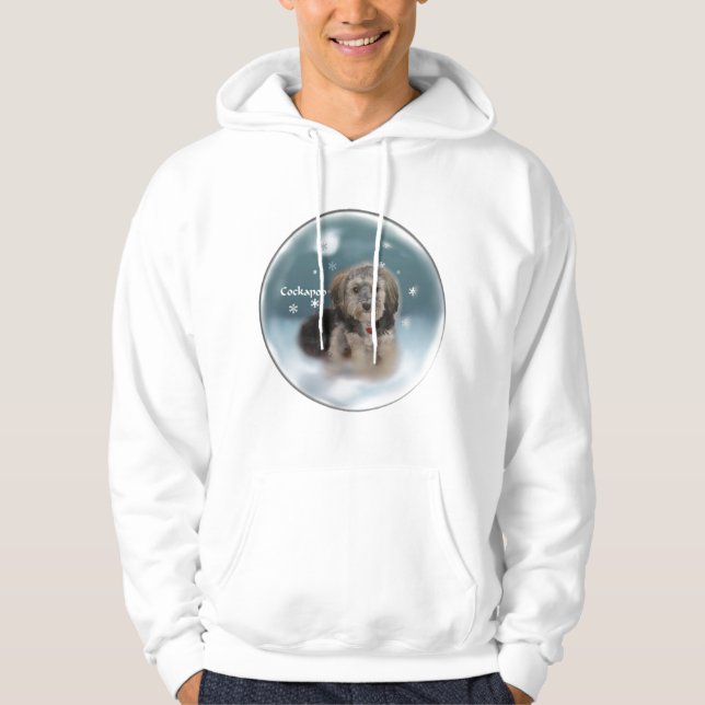 Veste À Capuche Cadeaux de Noël Cockapoo (Devant)