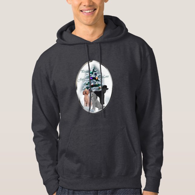 Veste À Capuche Cadeaux de Noël de caniche (Devant)