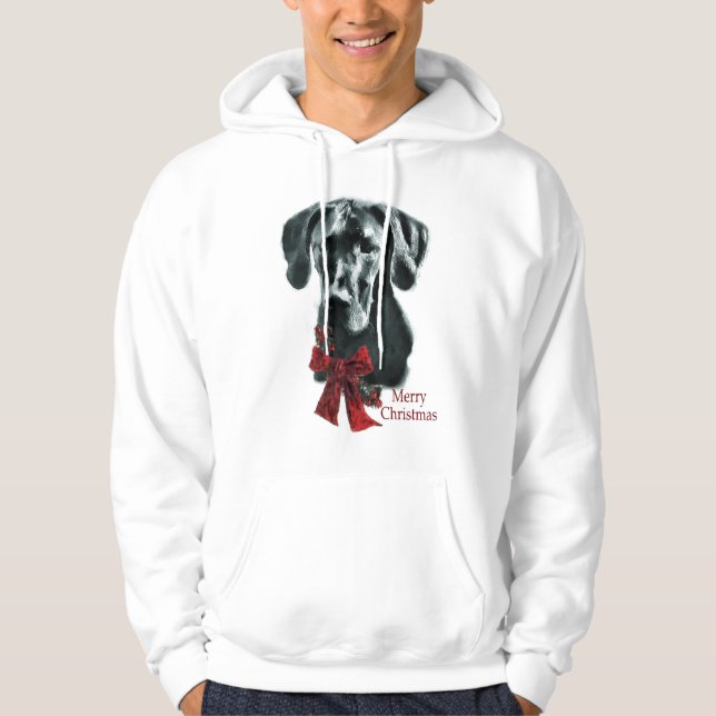 Veste À Capuche Cadeaux de Noël Noir Grande Danse (Devant)