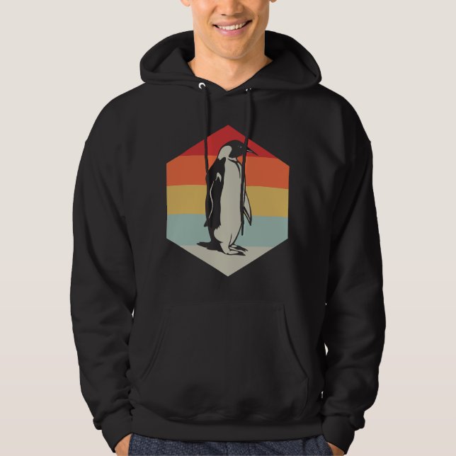 Veste À Capuche Cadeaux de soigneur d'animaux manchots (Devant)